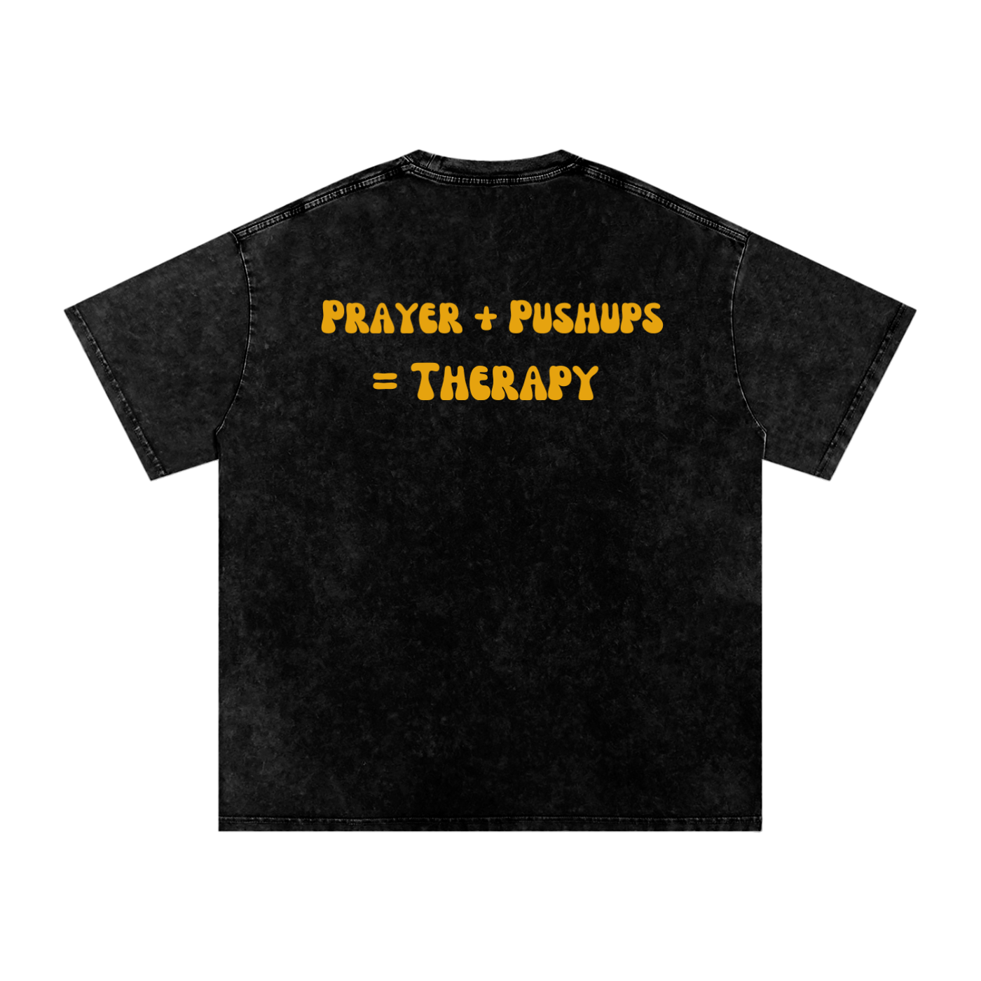 Pushups & Prayer Washed Oversized Tee