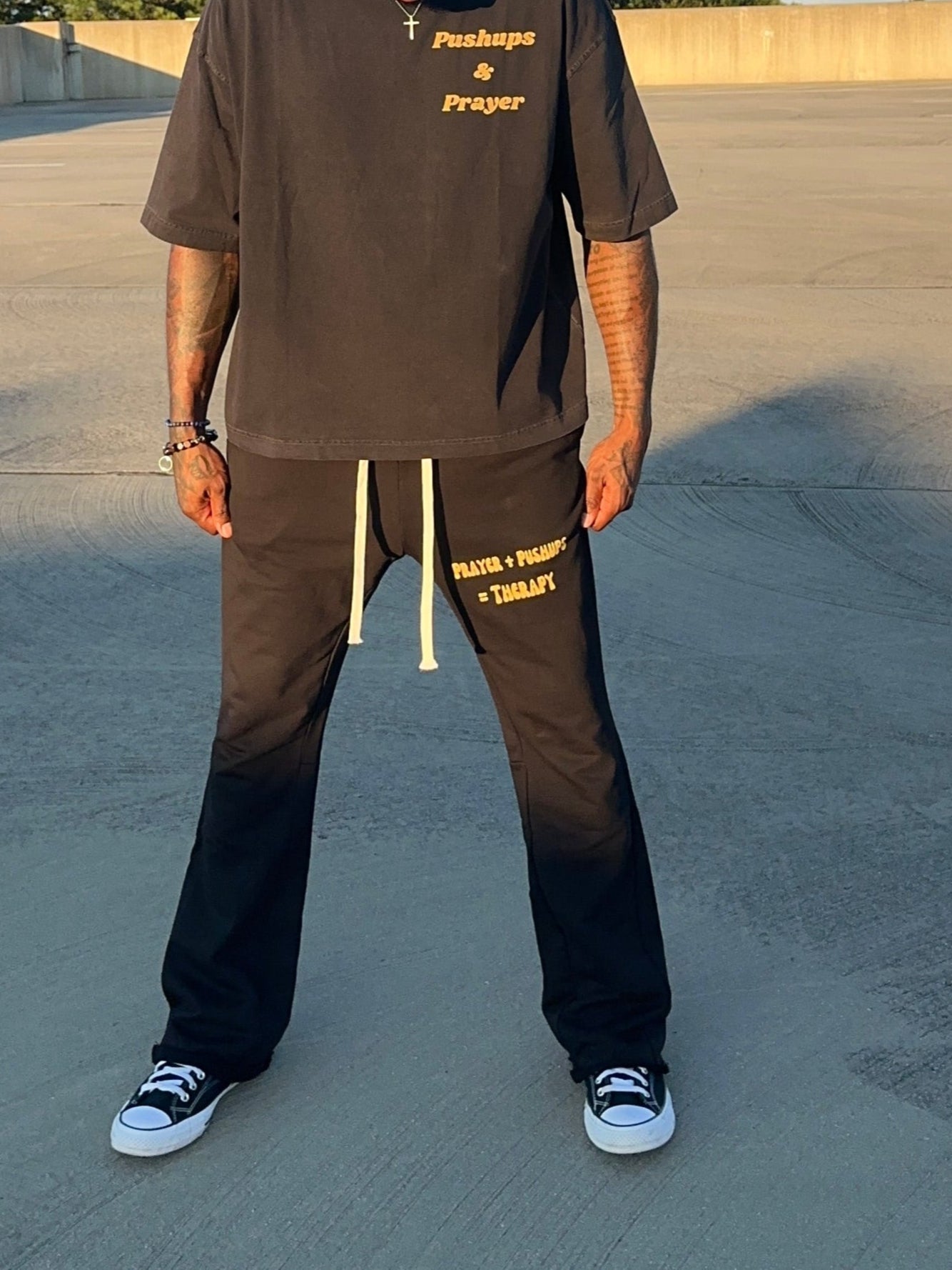 Pushups & Prayer Flared Sweat Set