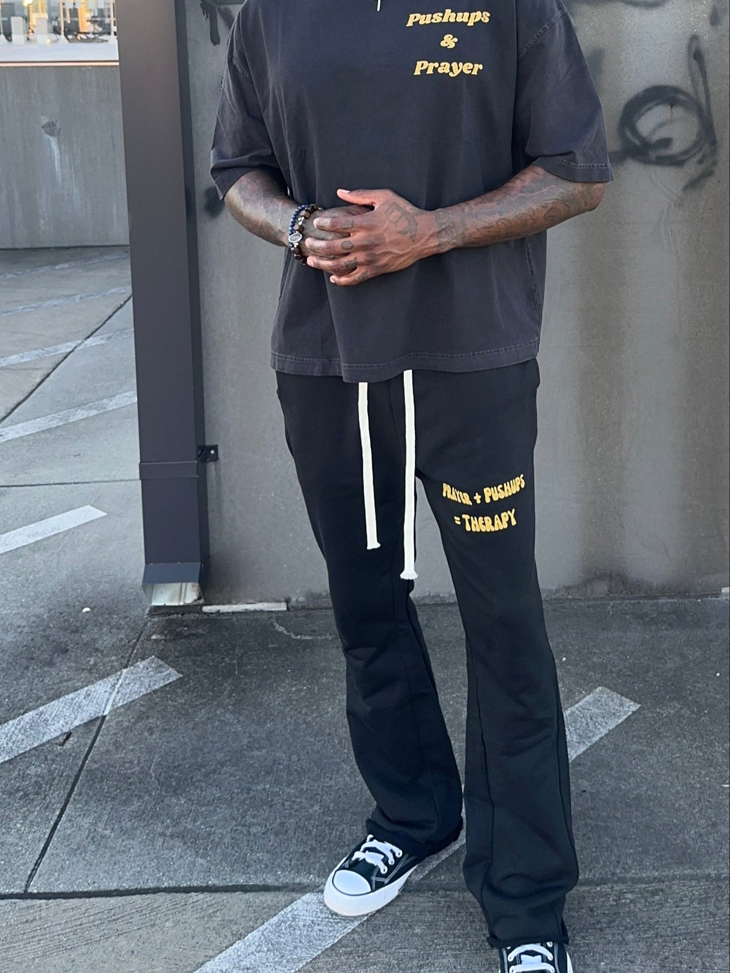 Pushups & Prayer Flared Sweat Set