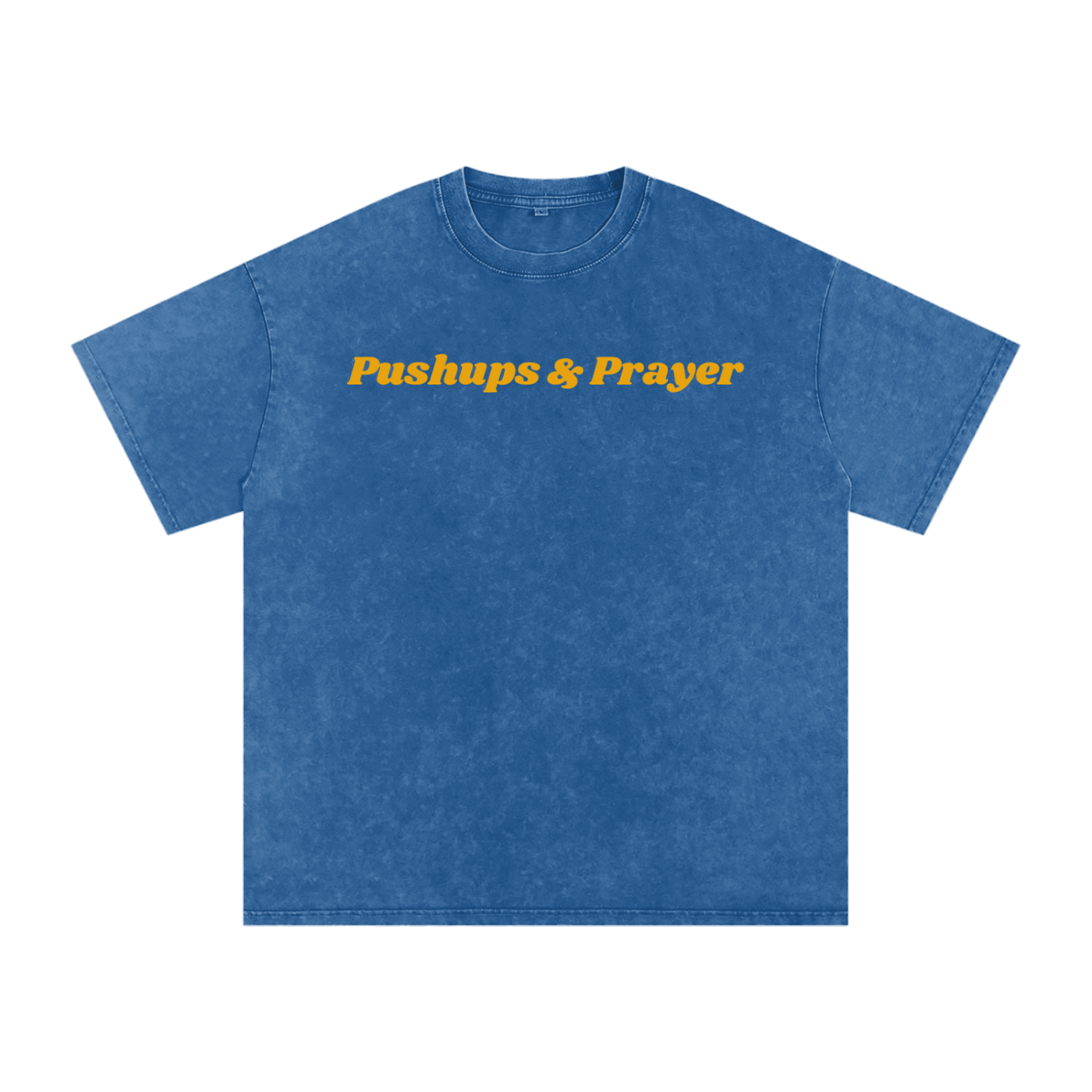 Pushups & Prayer Washed Oversized Tee