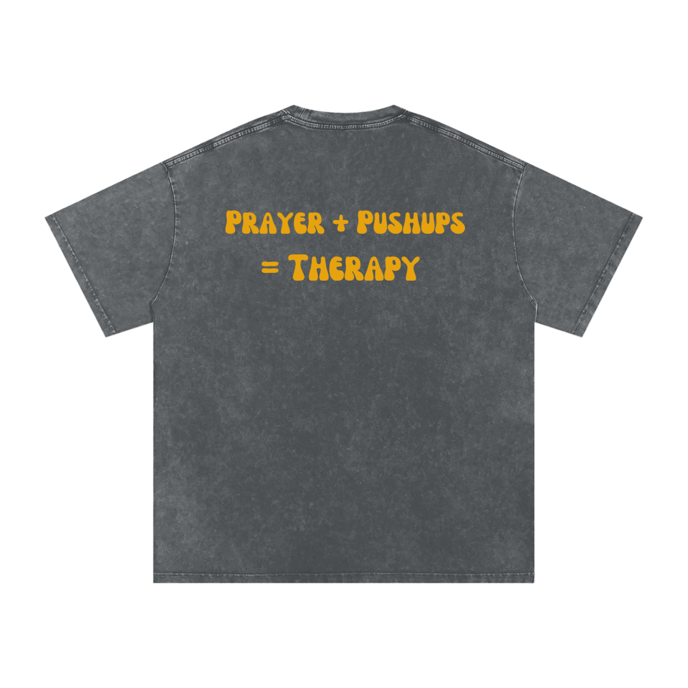Pushups & Prayer Washed Oversized Tee