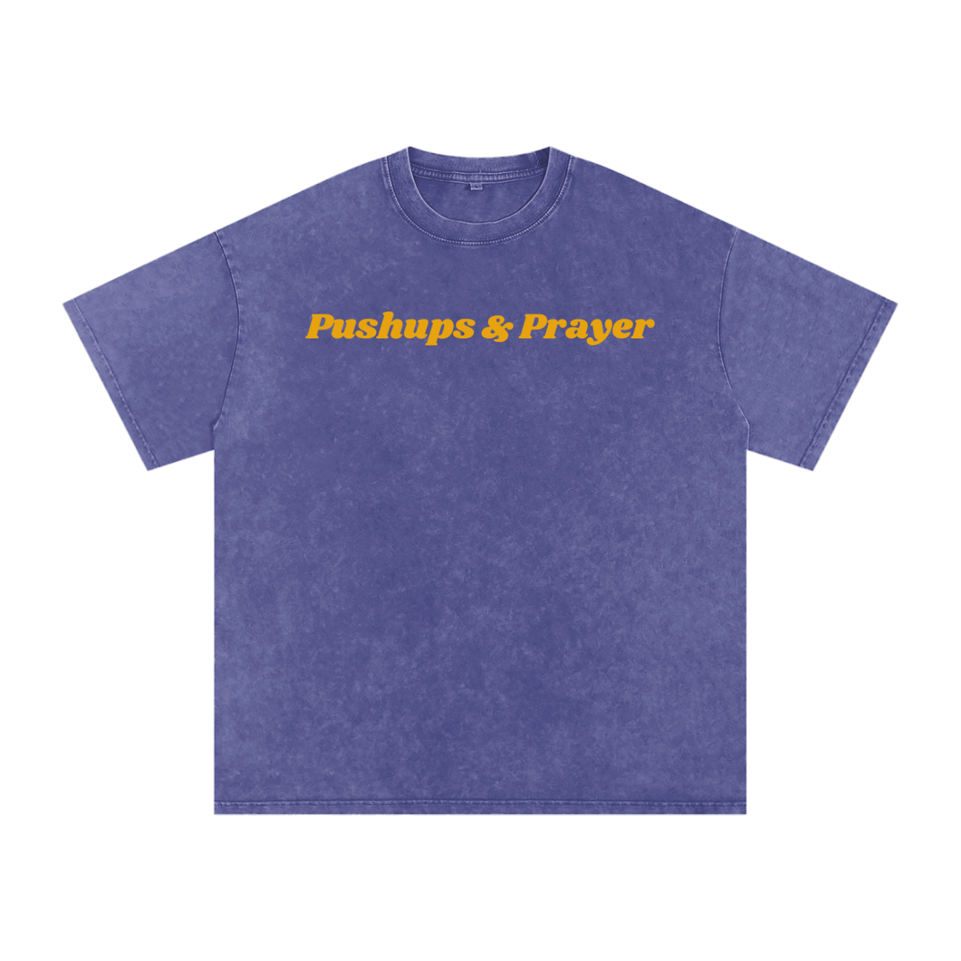 Pushups & Prayer Washed Oversized Tee